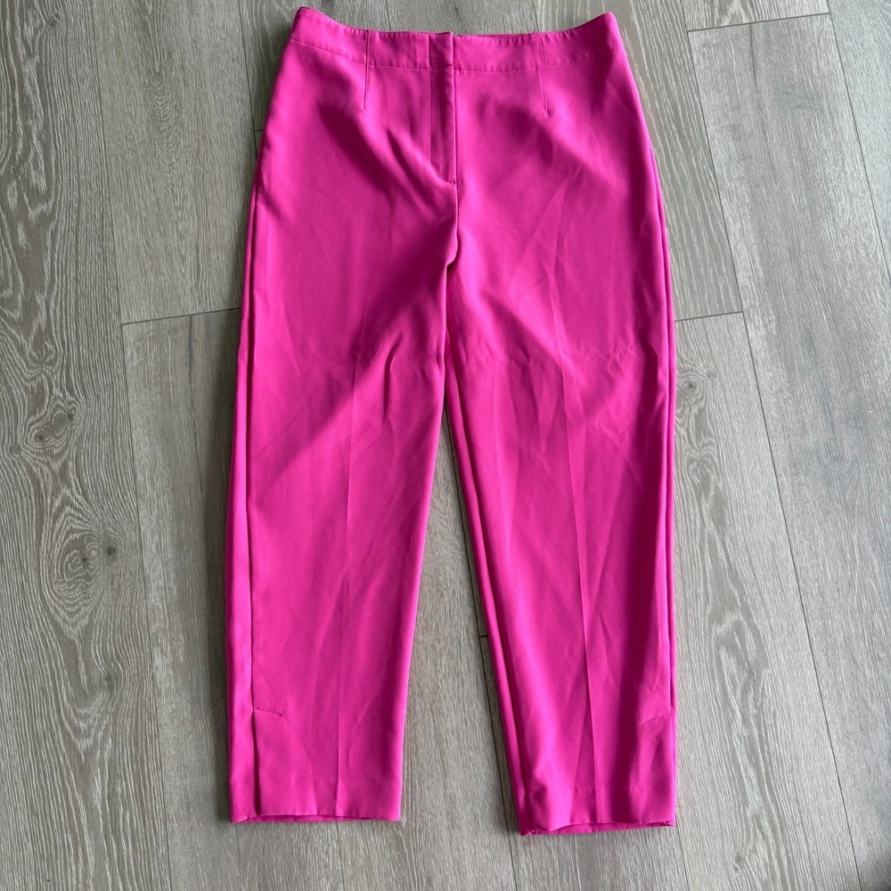 Loft Outlet Womens Pink Regular Fit High Rise Straight Leg Dress Pants Size 12